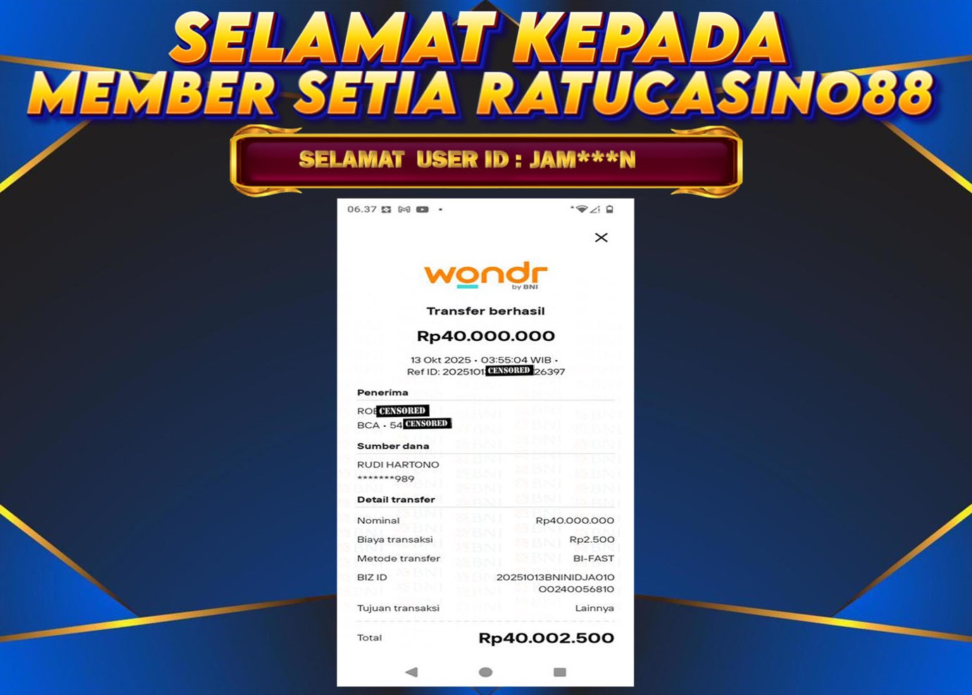 WITHDRAWAL MEMBER 89