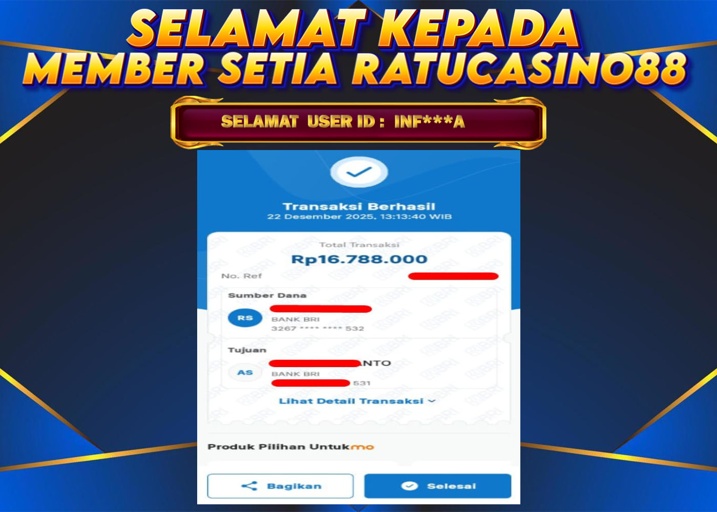 WITHDRAWAL MEMBER 168